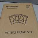 Set Of 3 Upsimples CH-UP12115 Home Decorative Black Picture Frame Size 12"X12"