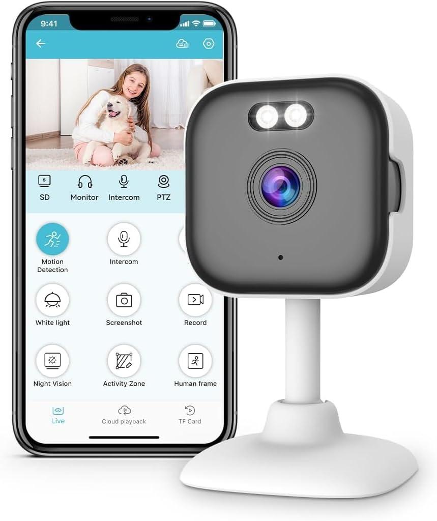 VSTARCAM 5G Indoor Security Camera for Pet Camera, Dual-Band WiFi (2.4GHz/5GHz), 2K UHD Dog Camera w/5 Zoom, Motion Detection, 2-Way Audio, Color Night Vision, Cloud & SD Card Storage, Works w/Alexa