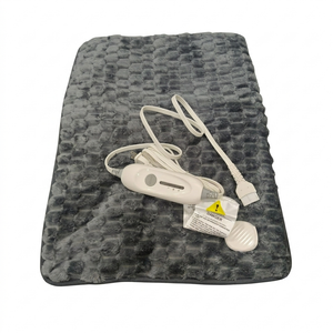 Large Electric Heating Pad 20x24 Grey Plush