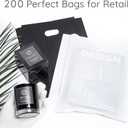Choice Marts 200 Black & White Bags for Small Business 100 Black and 100 White 1.5Mil Thick 9"x12" Perfect for Merchandise Retail And Boutique Thick Glossy With Handles
