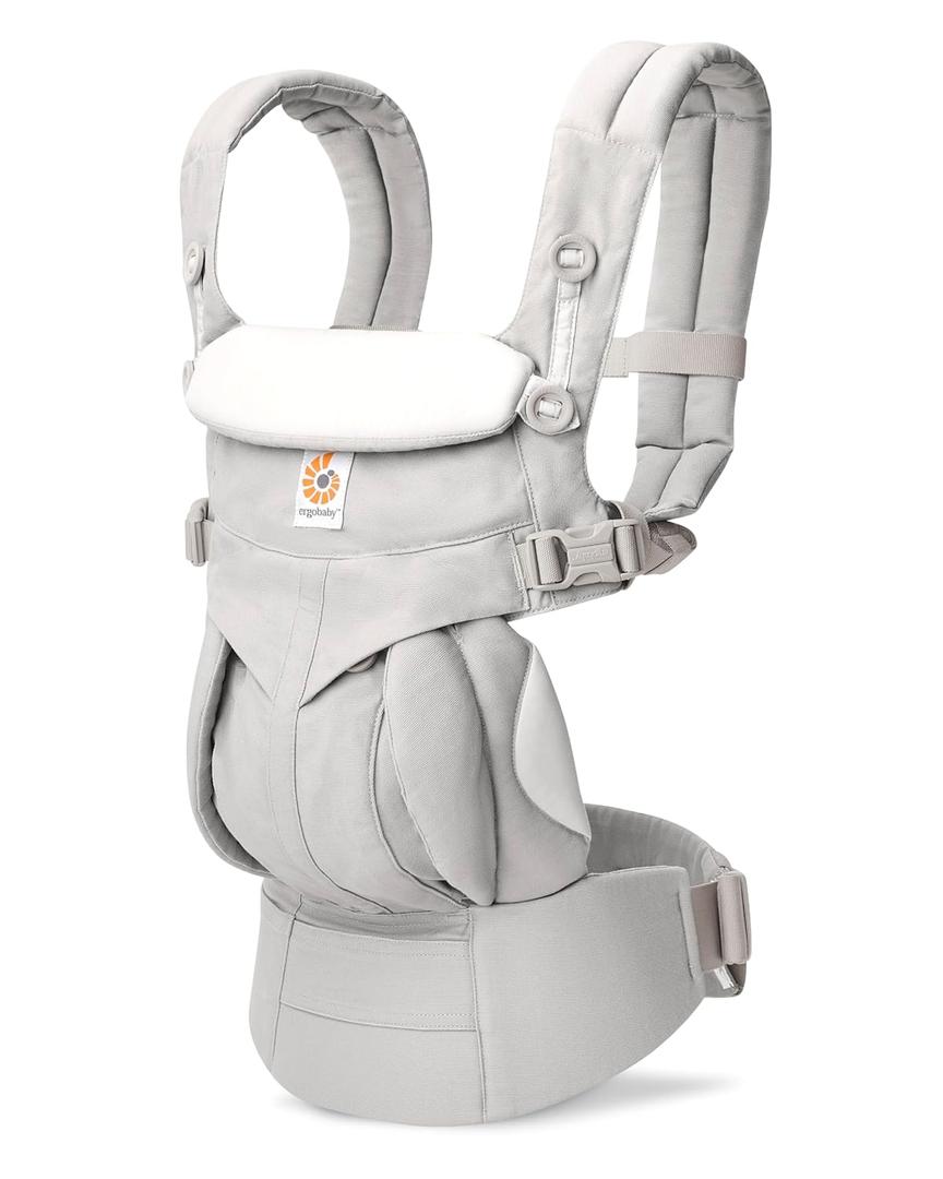 Ergobaby Omni Classic Baby Carrier for Newborn to Toddlers 0-48 Months (7-45 lbs) - 4-Position 100% Premium Cotton Baby Carrier with Ergonomic Support - Pearl Grey