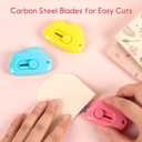 6 x Cloud Box Cutter Retractable, 6Pcs Mini Utility Knife Letter Opener Envelope Slitter, Small Package Opener Paper Cutters with Keychain Hole for Office Home School Stationery DIY Crafts Rainbow Color
