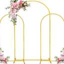 3 Metal Arch Backdrop Stand 7.2FT+6.6FT+6FT: Wedding Arch Frame for Ceremony Balloon Arch Stand for Birthday Anniversary Wedding Party Baby Shower