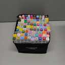 AnyMark Alcohol Markers, 100 Colors Dual Tip Art Coloring Markers Set for Kids Adult Book Drawing Sketching Painting, Chisel & Fine, White Penholder