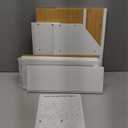 Vriccc White Bread Box for Kitchen Counter, Large Bamboo Wood Double Layer Bread Box, Wooden Bread Storage Capacity