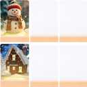 Glooglitter 6 Pack Sublimation LED Acrylic Photo Frames Night Lights Blanks with Warm Color Light with Wood Stand for Heat Press Machine Printing for Mothers Gifts(8 x 10 Inch)