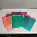 Sakolla 16 Pack Color Correction Gel Light Filter, Transparent Color Lighting Gel Filter Plastic Sheets, 8.5 x 11 Inches, 8 Colors