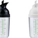 Nicunom 2 Pack Salad Dressing Shaker Container, 7 Oz Salad Dressing Mixer Bottle Mixer Dispenser, Dripless Pour, Soft Grip, BPA Free