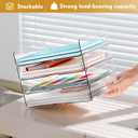 YKLSLH 4 Trays Paper Organizer Letter Tray - Acrylic Desk File Organizer, Stackable Clear Paper Holder Sorter Office Organizer for Letter/A4, Office File Ipad Books Notes Etc