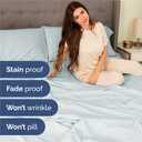 King Size 4 Piece Sheet Set - Comfy Breathable & Cooling Sheets - Hotel Luxury Bed Sheets for Women & Men - Deep Pockets, Easy-Fit, Extra Soft & Wrinkle Free Sheets - Ice Blue Oeko-Tex Bed Sheet Set