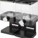 Honey-Can-Do Zevro Compact Dry Food Dispenser, Dual Control, Black/Chrome