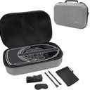 ProCase Hard Travel Case Compatible for Meta Oculus Quest 2 VR Gaming Headset, Shockproof Carrying Bag with Shoulder Strap for Controllers Accessories Storage, Also Fits Elite Strap -Grey