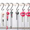 12 Pack 6 Inch Large S Hooks, Heavy Duty Vinyl Coated Non-Slip Metal Black Hooks for Hanging, Closet Kitchen Bathroom Garden Hooks for Pots Pans Clothes Plants Jeans Towels