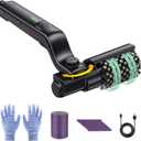 Electric Rotary Grill Brush for BBQ  304 Stainless Steel Rotary Brush Head, Anti-Shedding Bristles, Rechargeable 3-Speed Power Control, Up to 90-Min Runtime, Outdoor Grill Cleaner Black