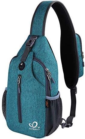WATERFLY Crossbody Sling Backpack Sling Bag Travel Hiking Chest Bags Daypack (Teal blue) WATERFLY Crossbody Sling Backpack Sling Bag Travel Hiking Chest Bags Daypack (Teal blue)