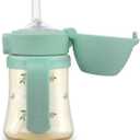 GROSMIMI Flip Top Spill Proof Sippy Cup, PPSU, BPA Free, 6 oz, Stage 2 Straw for Toddlers (Olive)