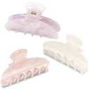 Canitor Hair Claw Clips for Women Acrylic Marbled Hair Clips for Thick Thin Hair Emi Cute Hair Accessories Gifts Stocking Stuffers (purple,pink,white)