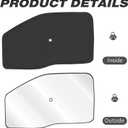 Front Side Window Sun Shade with Suction Cups for 2017-2022 Fo-rd F250 F350 Super Duty 2Dr 4Dr Pickup, Foldable Window Sunshade Sun Visor Protector, Side Window Shades Blocks UV Rays Heat