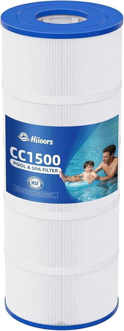 CC1500 Pool Filter Cartridge, Compatible with Hayward X-Stream CC1500, Replaces Hayward CCX1500RE, Pleatco PXST150, Unicel C-8316, Filbur FC-1286, 150 Sq. Ft, Heavy Duty 5 oz+ Trilobal Fabric