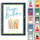 Motiskyy Birthday Gift Card Book 7 x 5 Inch Happy Birthday Booklet Organizer Greeting Card Album Keeper Personalized Gift for Birth Party Supplies(Novel)
