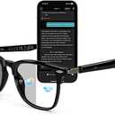 AI Smart Wireless Bluetooth Translation Glasses for Men/Women with Speakers/Bluetooth&140+ Languages Translation Sports/Travel/Drive/Busniess (MK3+AI+Color Change Lenses+Black+Adjustable)