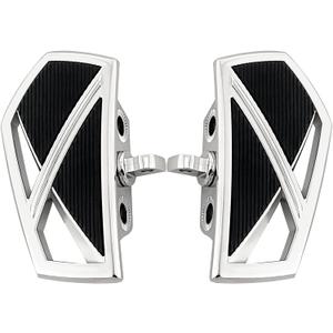 FATECIM Motorcycle Foot Pegs Pedals Rests Motorbike Highway Mini Floorboards Male Mount Anti-Slip for Harley Dyna Fat Bob Touring Road Glide Street Glide Sportster 883 Fat Boy (Chrome)