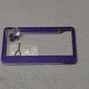 Bling License Plate Frames for Women 2 Pack, Rhinestone Crystal License Plate Cover with Bolts Washer Caps Universal Bling Car Accessories for Girls (Purple)