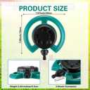2 Pcs Multipurpose Lawn Sprinkler 8 Pattern Reliable Water Sprinkler Lightweight Yard Sprinkler for Watering Small Areas, Lawns, Plant Irrigation, Garden and Playing, Dark Green