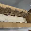 Maasechs 4 Piece 36'' x 6'' Stone Column Wrap with 2 Pieces 9'' x 6'' x 2'' Post Caps Faux Stone Column Wrap (Brown)