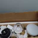 60 Inch Ceiling Fans with Lights and Remote, 6 Speed Reversible DC Motor, 3CCT Dimmable LED, 5 Blades, White Modern Ceiling Fan for Bedroom, Living Room & Covered Outdoor, Includes Downrod