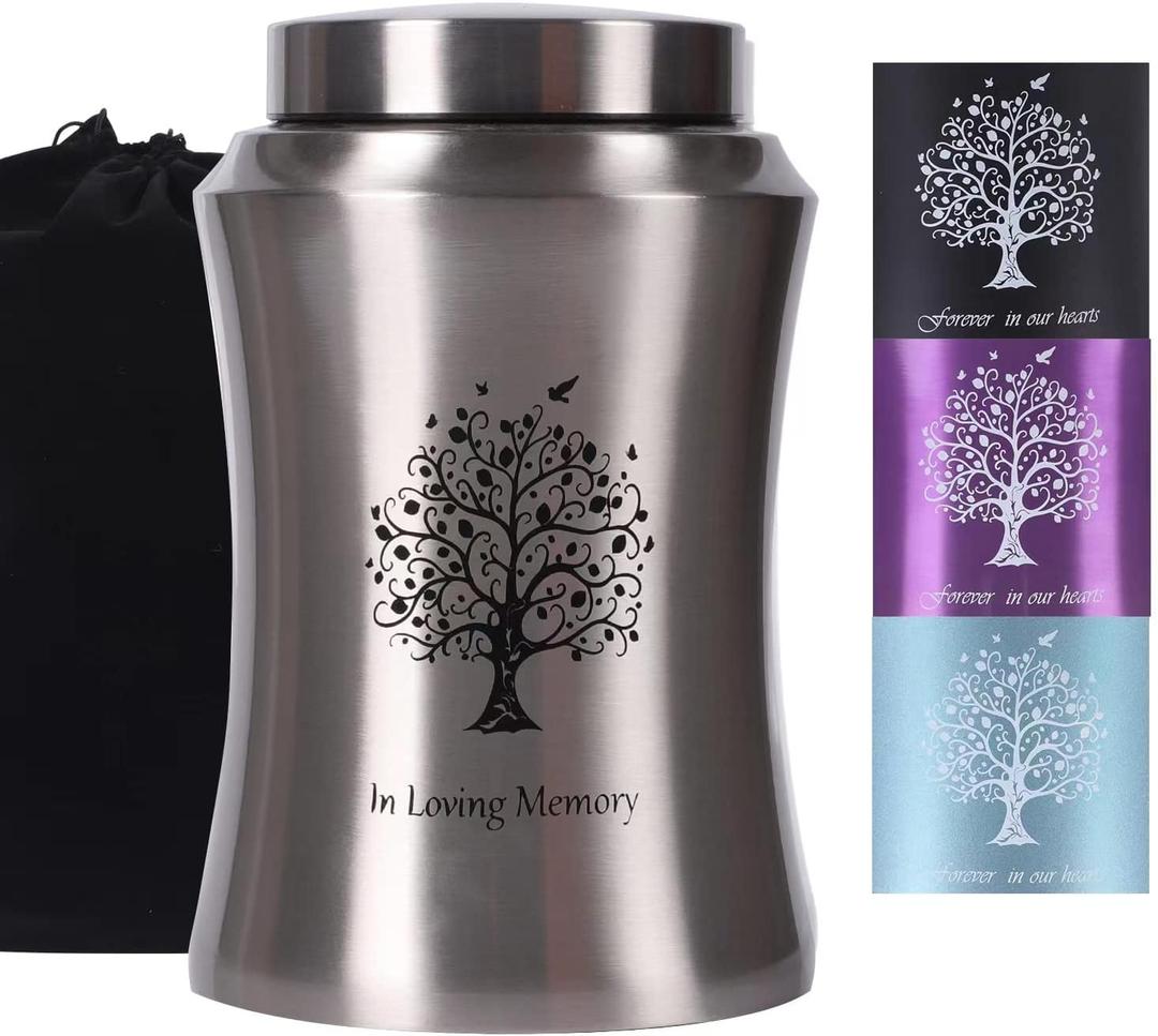 Tree of Life Urns for Human Ashes - Cremation Urns Adult for Funeral, Burial or Home - Decorative Urn for Ashes Male Female (220 Cubic inches, Original(Tree))