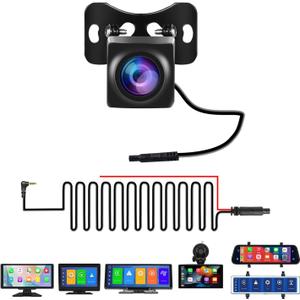 AHD Rear View Camera for Portable Carplay/Android Auto Smart Player IP69 Waterproof Infrared Night Vision HD Backup Reversing Camera Wide-Angle Parking Assistance Cameras