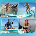 Inflatable Stand Up Paddle Board - Upgraded Glue-Free Hot Melt Technology, Long Service Life, 10'6", Anti-Slip EVA Deck, Full SUP Accessories, Included for Adults Youth All Skill Levels
