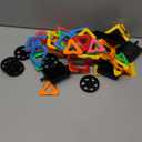 Coodoo Magnetic Tiles with 2 Cars Toys for 3 4 5 6 7 8+ Year Old Boys Girls, Magnetic Blocks Building Set for Toddlers STEM Creativity Educational Toys for Kids Age 3-6