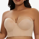 SEA BBOT Women Longline Strapless Bra Full Coverage Corset Bra Hide Back Fat, Size 34D