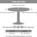 misaya Round Fitted Tablecloth with Elastic Edge, 100% Waterproof Oil Proof Plastic Table Cover, Vinyl Flannel Backed Tablecloth Fits 36"-44" Round Tables for Dinner, Outdoor, Picnic, Flowers