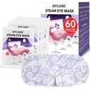 XPCARE 60 Pack Steam Eye Masks for Dry Eyes, SPA Warm Sleep Eye Mask, Disposable Heated Eye Mask for Dark Circles, Puffy Eyes, Relief Stress Eye Fatigue(Unscented)