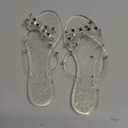 TOP Moda Womens Studded Jelly Flip Flops Sandals with Bow, Size 9