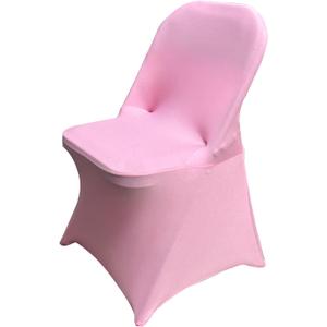HAINARverS Stretch Spandex Folding Chair Covers 30PCS Universal Fitted Chair Cover Protector for Wedding,Party, Banquet, Holidays, Celebration, Decoration (Pink, 30 PCS)