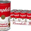 Campbell's Condensed Cream of Mushroom Soup, 22.6 oz Family Size Can (12 Pack),Best By 09 AUG 27