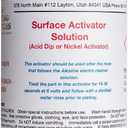 Gold Plating Services 32 oz/1 Liter - Surface Activator Solution - (Activator for Nickel, Copper, Brass, & Silver)
