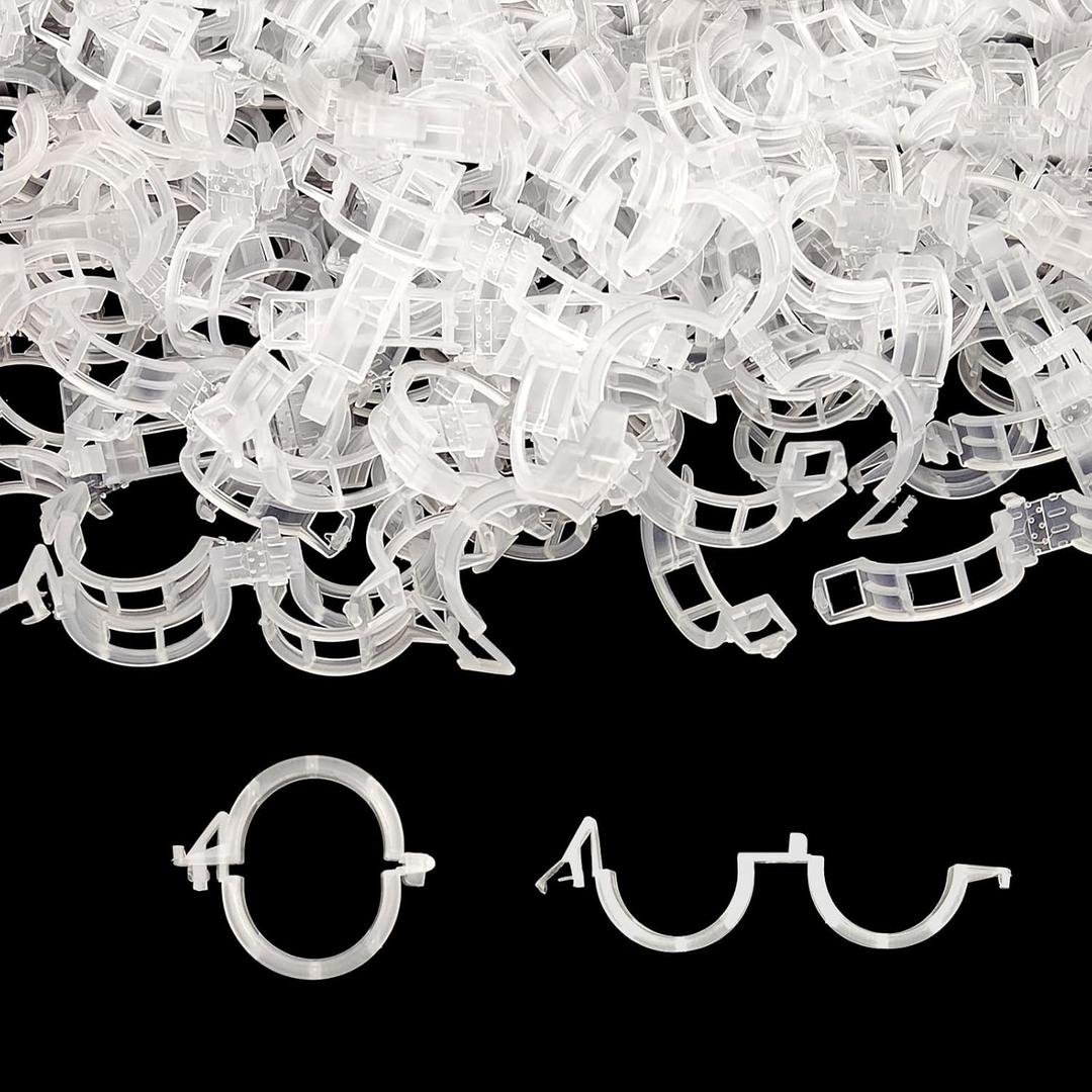 Plant Support Clips,100 Pcs Tomato Clips Garden Clips for Climbing Plants Reusable Plastic Plant Clips Trellis Clips for Vine Vegetables Fruits Flowers to Grow Upright