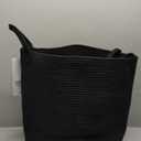 Black Cotton Rope Laundry Basket Hamper for Clothes Woven Storage Basket for Living Room Bedroom Boho Tall Rope Baskets for Blanket Toys Pillow Towels Baby Nursery Hamper Bin Large (Regular)