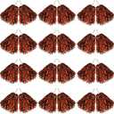 24 Pcs Cheerleading Pom Poms, 12.6 Inch Plastic Cheer Pompoms with Handle, Metallic Foil Cheerleader Poms for Kids Adult for Team Sports Party Dance Cheering Squad Accessories (Black and Orange)