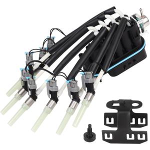 FJ504 Spider Injector W/Bracket Replacement For 5.7 Vortec Chevy V8 Engine Automotive Replacement Fuel Injectors Compatible With Gm Chevy Pickup Trucks K1500 Suburban Express Van Ca-dillac Escalade