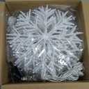 Brightown Large Snowflake Pathway Lights, Total 20-Pack 34" Outdoor Snowflake Christmas Lights Decor for Yard, 8 Modes Sidewalk Marker Stake for Driveway Walkway, IP44 Waterproof, Cool White