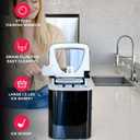 Frigidaire EFIC123-SSBLACK Compact Countertop Ice Maker, 26lbs of Ice per Day, Black Stainless