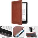 CoBak Stand Case for 7" Kindle Paperwhite 12th Gen 2024 and Kindle Colorsoft with Hand Strap - Compatible with iPhone MagSafe, for Samsung/Belkin/Anker Wireless Charging Pads, Durable, Auto Sleep Wake (*Vintage Brown)