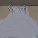 Artfish Women's Sleeveless Shirt Ribbed Fitted Scoop Neck Basic Crop Tank Top Cropped (Large, 02#light Blue)