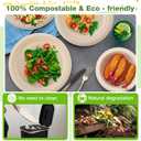 Havawish 150 Pcs Compostable Paper Plates and Bowls Set 7 Inch 10 Inch Disposable Plate 12oz Biodegradable Bowls for Party Dinner 50-person Bulk Party Supplies